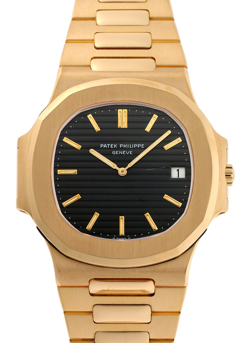 Patek Philippe - Nautilus| PATEK PHILIPPE| 3700 / 11J| 1983 YG Black Dial Automatic Winding Bracelet| Vintage| Restaurant| Middle Ages| Patek Philippe - Nautilus| PATEK PHILIPPE| 3700 / 11J| 1983 YG Black Dial Automatic Winding Bracelet| Vintage| Restaurant| Middle Ages| - Image 1