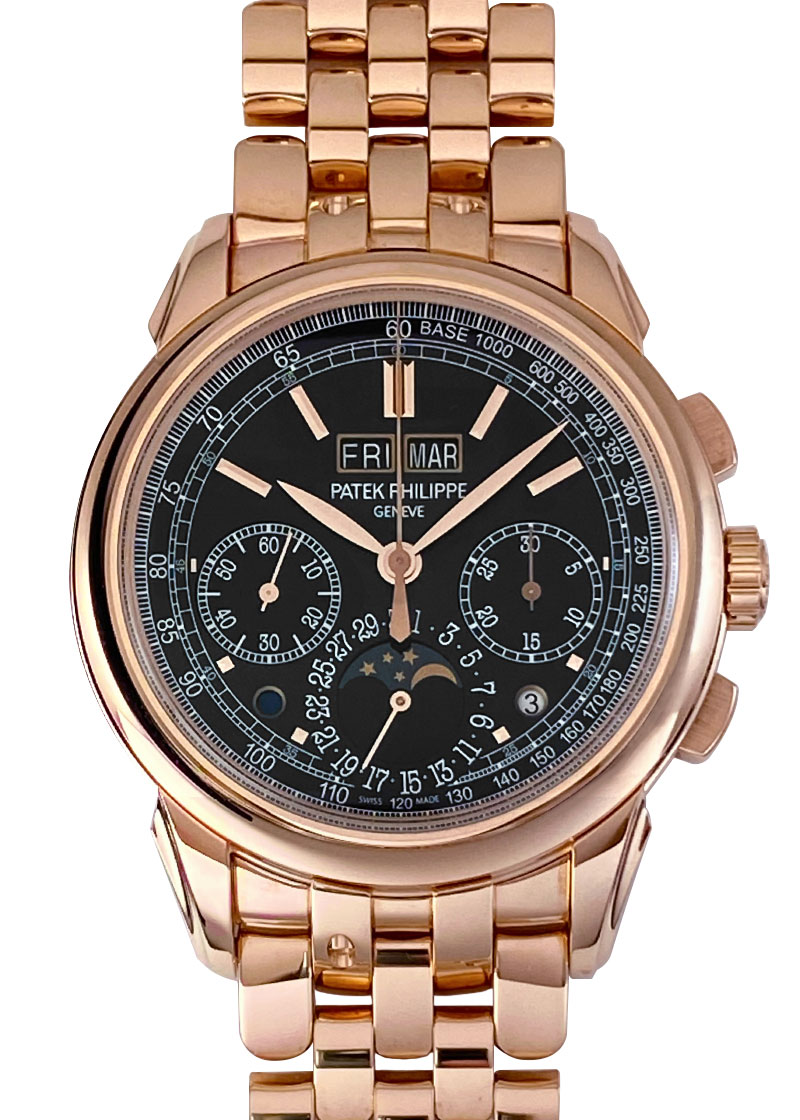 Patek Philippe - Perpetual Calendar Chronograph| PATEK PHILIPPE| 5270 / 1R - 001| RG Black Clock Hand Winding Bracelet| Commissions| Unused item| Patek Philippe - Perpetual Calendar Chronograph| PATEK PHILIPPE| 5270 / 1R - 001| RG Black Clock Hand Winding Bracelet| Commissions| Unused item| - Image 1