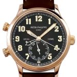 Patek Philippe - Cara Trava Pilot Travel Time| PATEK PHILIPPE| 5524R - 001| RG Brown Clock Automatic Winding Leather| Middle Ages