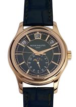 Patek Philippe - Complications Annual Calendar| PATEK PHILIPPE| 5205R - 011| RG Olive Green Clock Automatic Leather