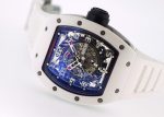 RICHERMILL - Declutch Blue Rotor Automatic White Rush| RICHARD MILLE| RM030| Carbon TPT / ATZ Skeleton Clock Dial Automatic Winding Rubber| Not available in Japan| World limited to 50 copies - Image 5