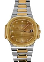 Patek Philippe - Nautilus| PATEK PHILIPPE| 3800 / 001| YG / SS Champagne Clock Automatic Winding Bracelet| Commissions| Middle Ages