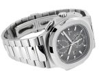 Patek Philippe - Nautilus Travel Time Chronograph| PATEK PHILIPPE| 5990 / 1A - 001| SS Black Clock Automatic Winding Bracelet| Unused item| - Image 6