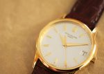 Patek Philippe - Calatrava| PATEK PHILIPPE| 3998J| YG Silver Clock Automatic Leather| Middle Ages| - Image 7