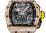 Richards Mill - RM11 - 03 Automatic Flyback Chronograph Bezel Dial| RICHARD MILLE| RM11 - 03| PG / TI Skeleton Dial Automatic Winding Rubber| Commissions| Middle Ages - Image 6