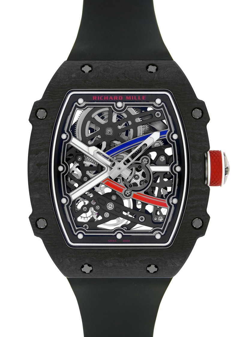 RICHAL MILL - Automatic Sebastian OJET Carbon TPT| by Richard Mille| RM67 - 02| Skeleton Clock Automatic Winding Rubber| Commissions| Unused item| RICHAL MILL - Automatic Sebastian OJET Carbon TPT| by Richard Mille| RM67 - 02| Skeleton Clock Automatic Winding Rubber| Commissions| Unused item| - Image 1