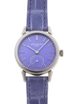 Patek Philippe - Calatrava Japan Limited| PATEK PHILIPPE| 6127G - 010 & 7127G - 010| WG Blue & Purple Clock Hand Winding Leather| Commissions| Unused item - Image 9